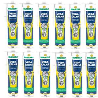 COLA VEDA CALHA RUFOS E TELHAS SELANTE ALUMÍNIO 280 G KIT 12 UNIDADES em Oferta na Shopee