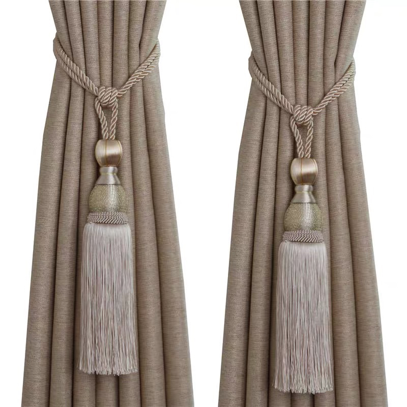 kit 2 Pçs Prendedor De Cortina Redondo Com Franjas Para Cortina Prendedor De Cortina Decoração CP07365 em Oferta na Shopee