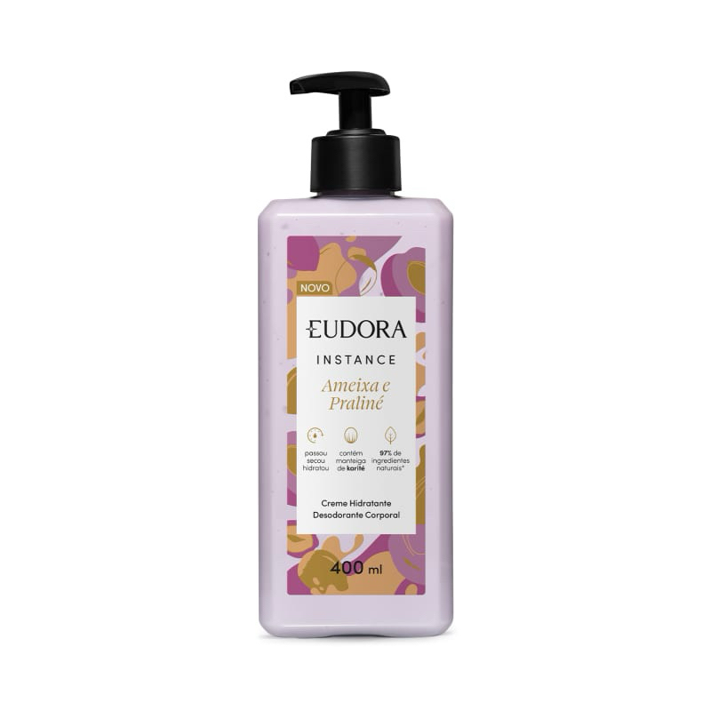 Creme Hidratante Desodorante Corporal Instance Ameixa e Praliné 400ml Eudora