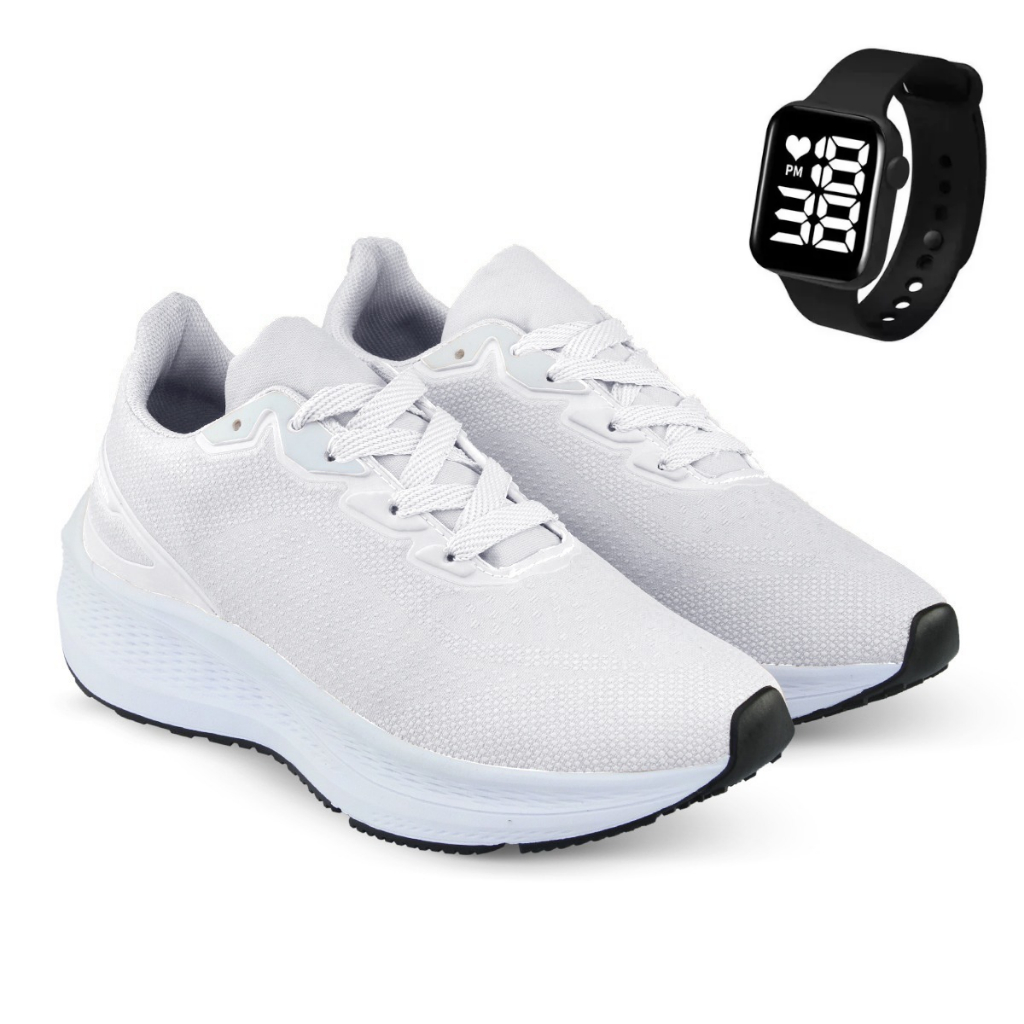 TENIS MASCULINO + RELOGIO DIGITAL kit com tenis masculino mais relogio digital tenis pra academia cross fit treinamento.