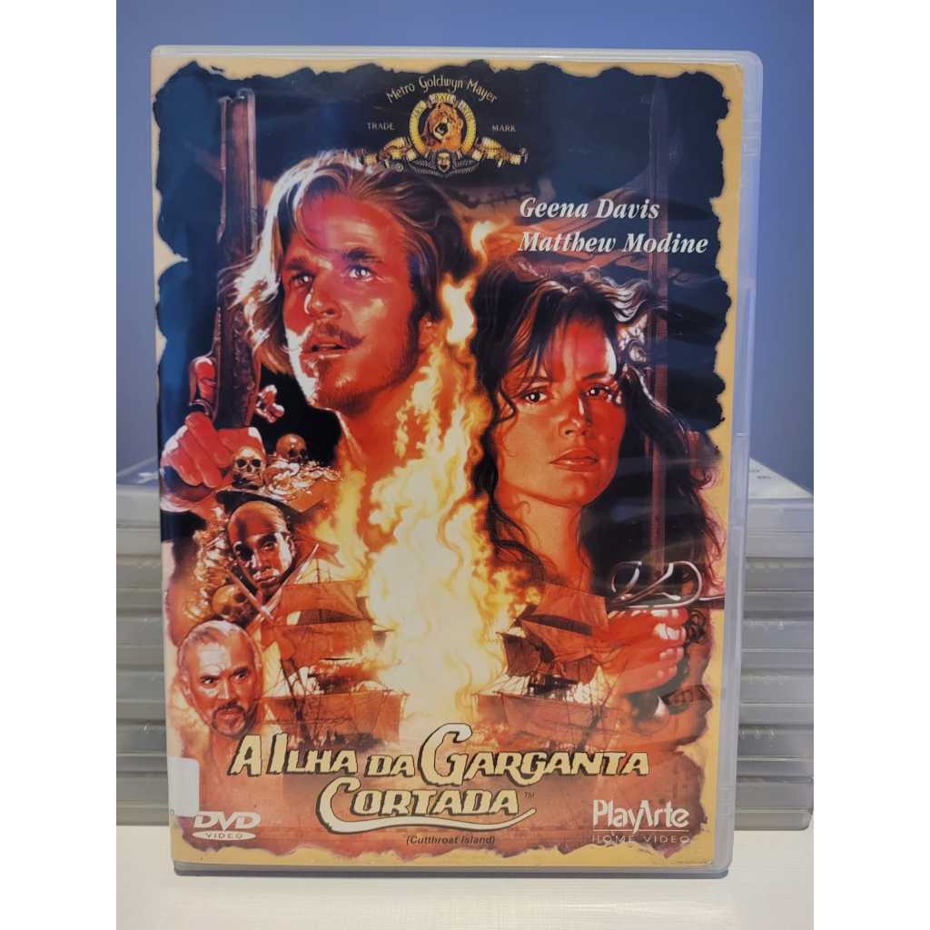 A ILHA DA GARGANTA CORTADA - Geena Davis Matthew Modine - DVD - Original
