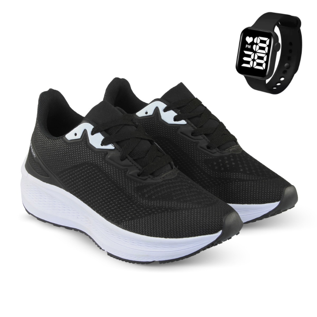 TENIS MASCULINO + RELOGIO DIGITAL kit com tenis masculino mais relogio digital tenis pra academia cross fit treinamento.