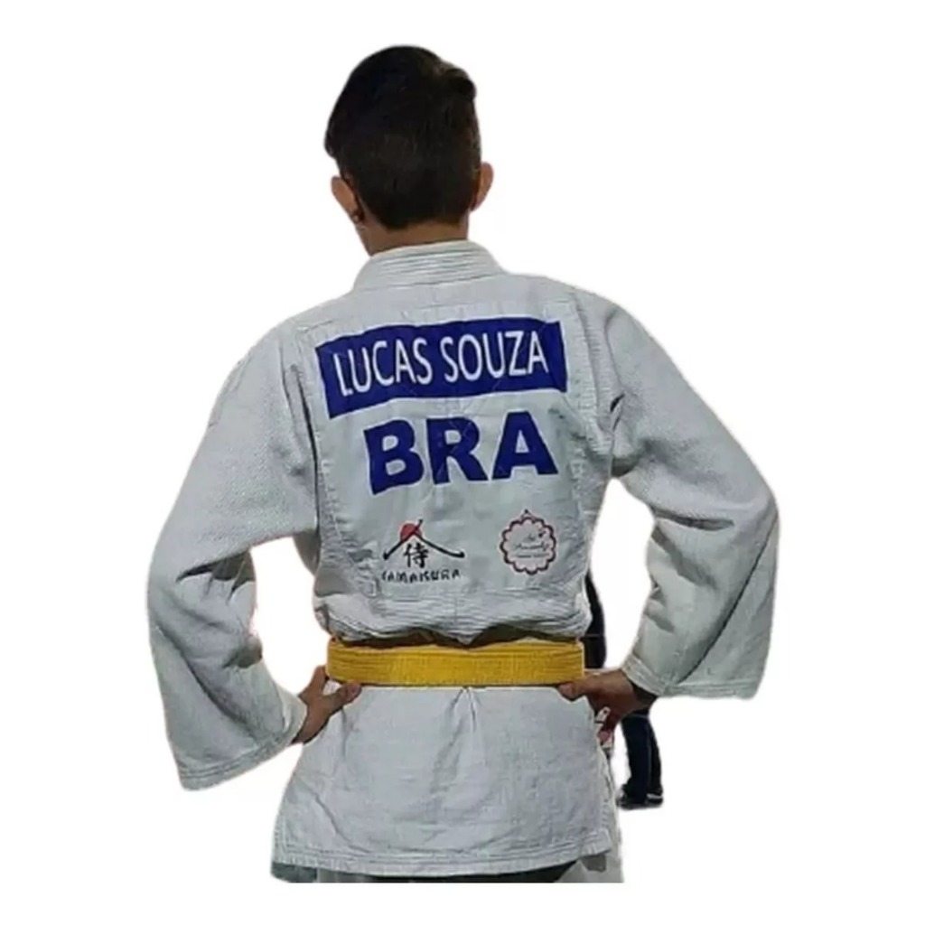 Patch Number Kimono Judô Jiu Jitsu Karatê - Seu Nome- Patrocínio