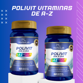 Multivitaminico, Vitamina de A-Z 500mg - 60 Cápsulas - Herbolab em Oferta na Shopee