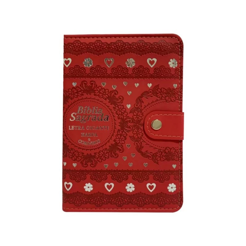 Bíblia Sagrada Carteira Letra Gigante | Harpa Cristã | Vermelha