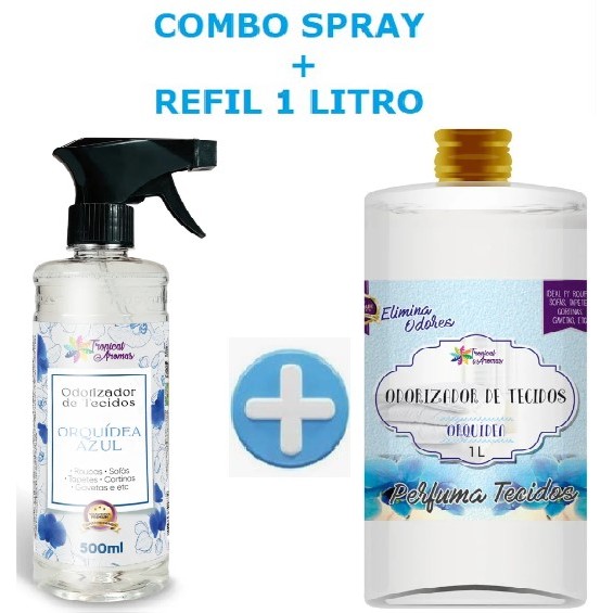 Kit Odorizador Orquídea Spray 500ml e Refil 1 Litro Tropical Aromas em Oferta na Shopee