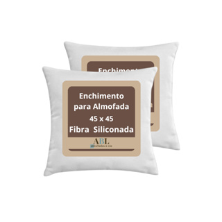 Kit 2 Enchimento para Almofadas Fibra Siliconada 45x45 cm em Oferta na Shopee