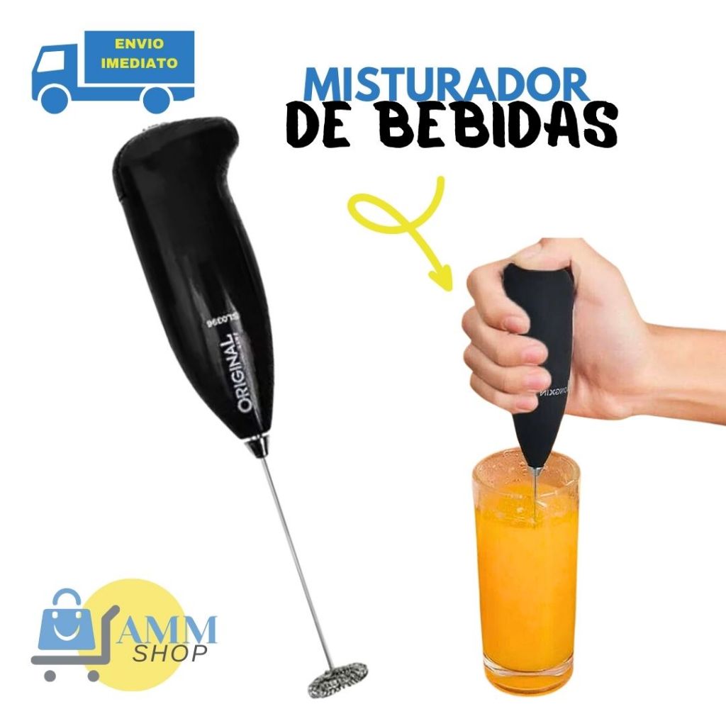 Mini Mixer Misturador de Bebidas Inox Café Leite Mini Mixer Fuê Portátil Mixer Misturador Multiuso
