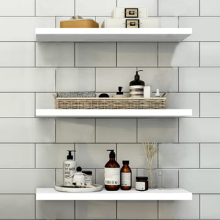 Kit 3 Prateleiras  60x15 MDF Branca Decoração Quarto Sala Cozinha em Oferta na Shopee