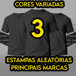 KIT 03 camisas PREMIUM malha 30:1 NÃO ENCOLHE 100% algodão masculinas