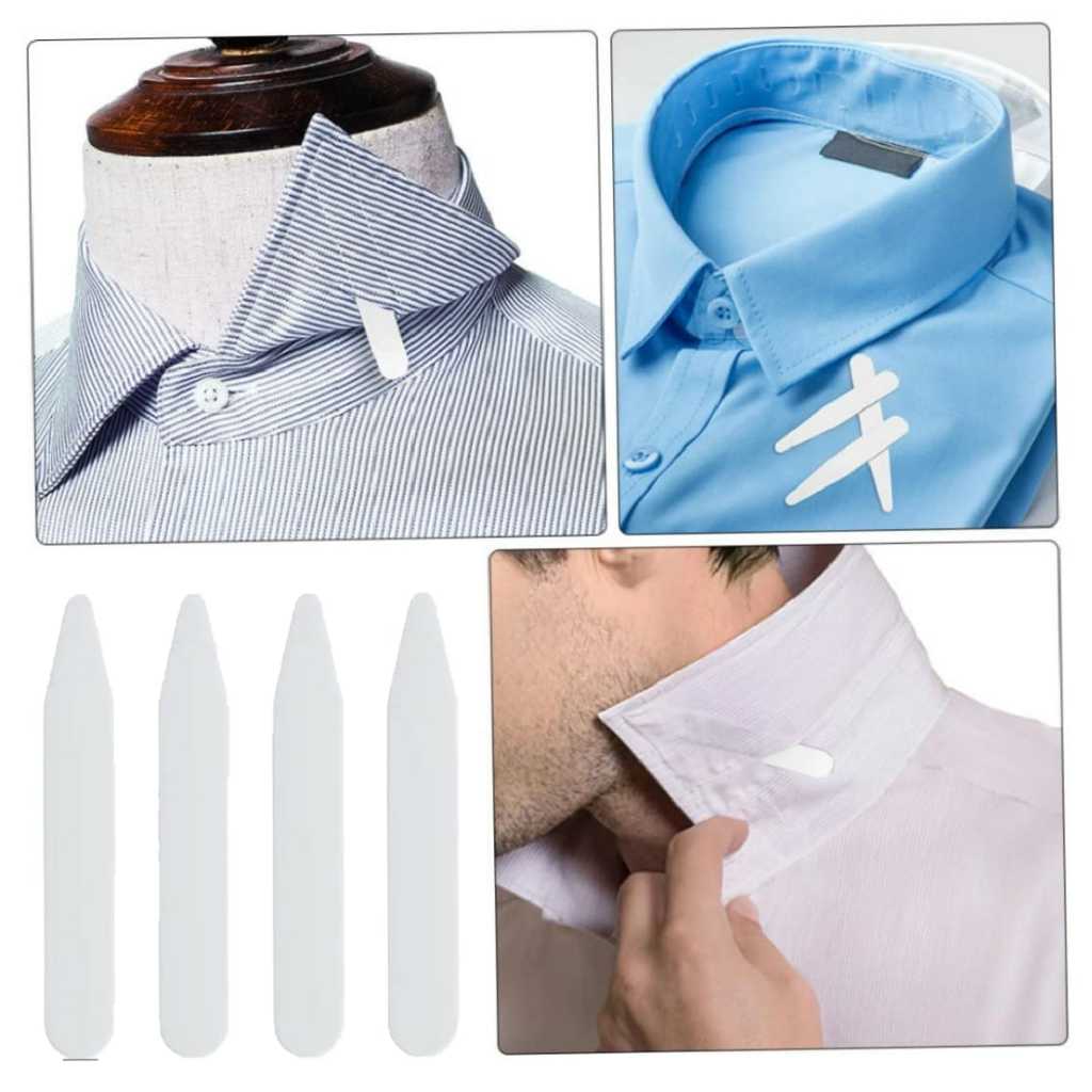Kit 30 Pares De Barbatanas Plástico Paleta Gola Camisa Social