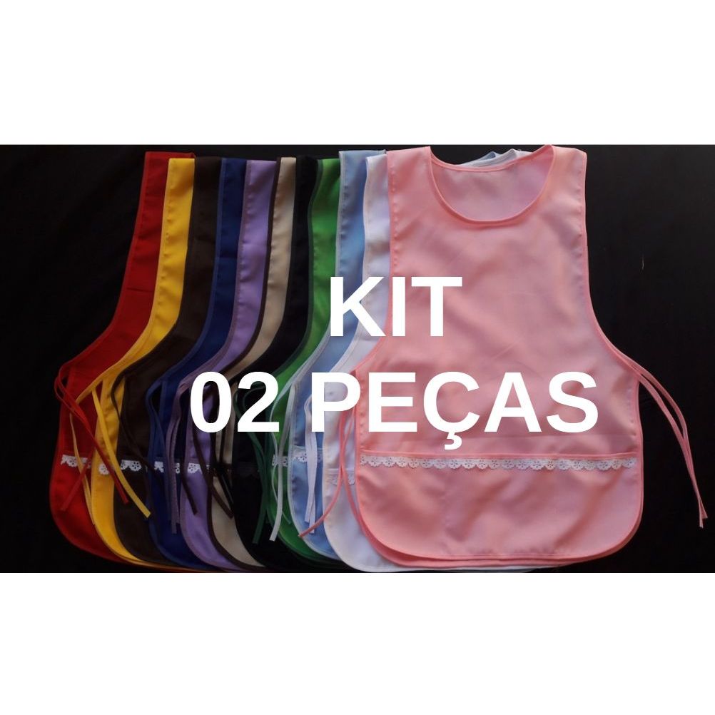 Kit 02 Peças Avental Bata Jaleo