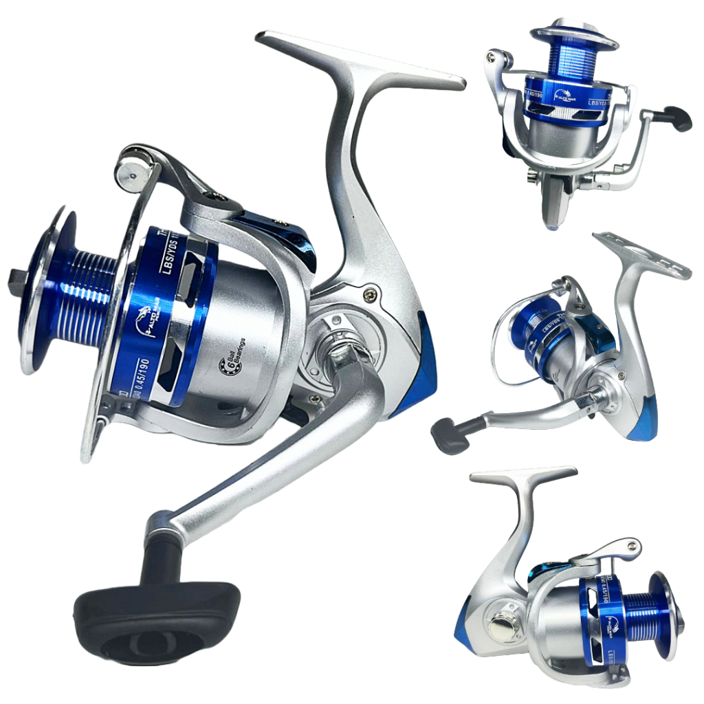 Molinete de Pesca Alto Mar Th 5000 - 06 Rolamentos - Drag: 14kg - Carretel Alumino - Pesca Media