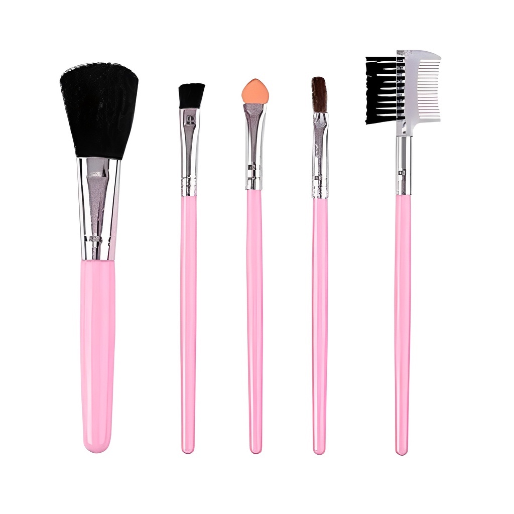 Kit 5 Pínceis De Maquiagem Beauty Brush Para Sombra / Cílios / Sobrancelha Maquiagem Beauty Brush Cabos Rigidos E Cerda