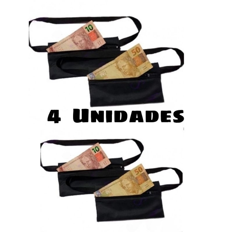 4 X Doleiras Pochete Contra Roubo Secreta Por Baixo Da Calça Porta Money Esconde Celular