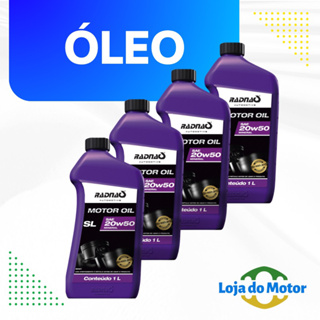 4 litros de óleo lubrificante motor 20w50 mineral Radnaq em Oferta na Shopee