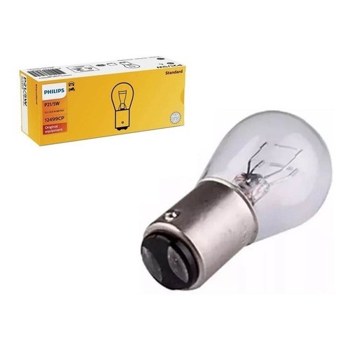 Lâmpada Freio Lanterna Philips Original 12v P21/5w bay15d 2 Polos 12499CP em Oferta na Shopee