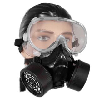Mascara Facial Respiratória Com Filtro Duplo Químicos Pintura E Gases em Oferta na Shopee