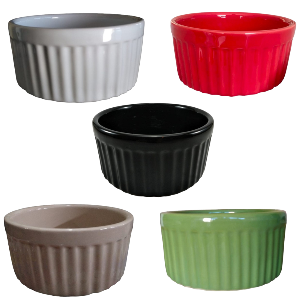 Kit Ramequim Cumbuca Bowl Cerâmica Grande 500 ML