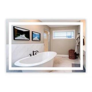 Espelho Jateado Retangular 60x100 Com Iluminação Led em Oferta na Shopee