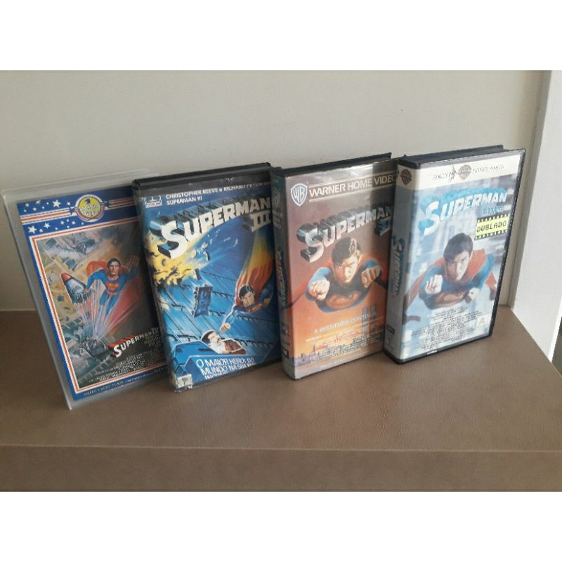 Quadrilogia Em Fitas Vhs Originais Superman - Raridade Absoluta