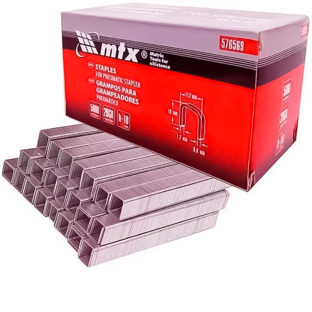 Grampos Grampeador Pneumático 16mm 5.000 Pçs Fixação Eficiente Duradora Mtx - Stationery