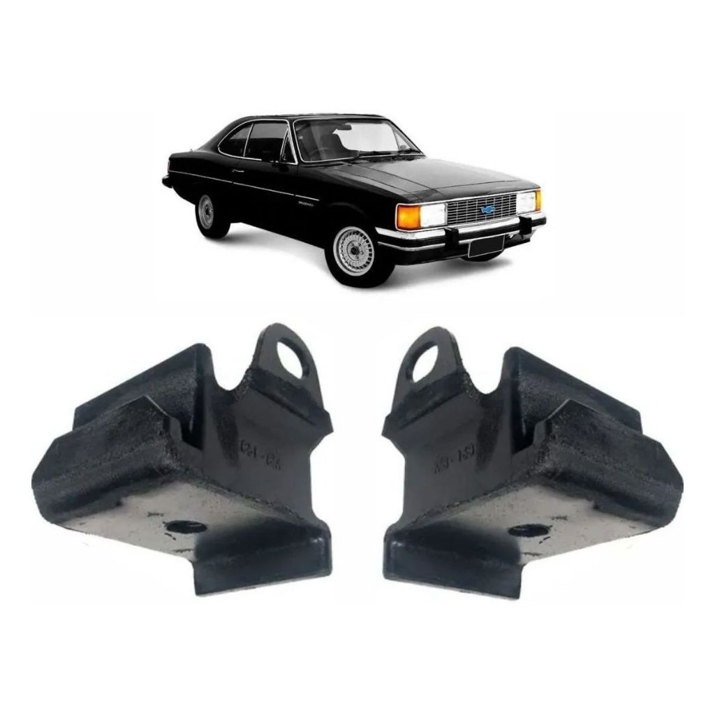 Kit com 2 Coxim Calço de Motor Chevrolet Opala E Caravan 1969 1970 1971 1972 1973 1974 1975 1976