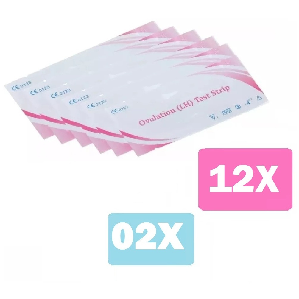 12 teste de ovulação fertilidade + 2 teste de gravidez hcg sensibilidade 10mIU