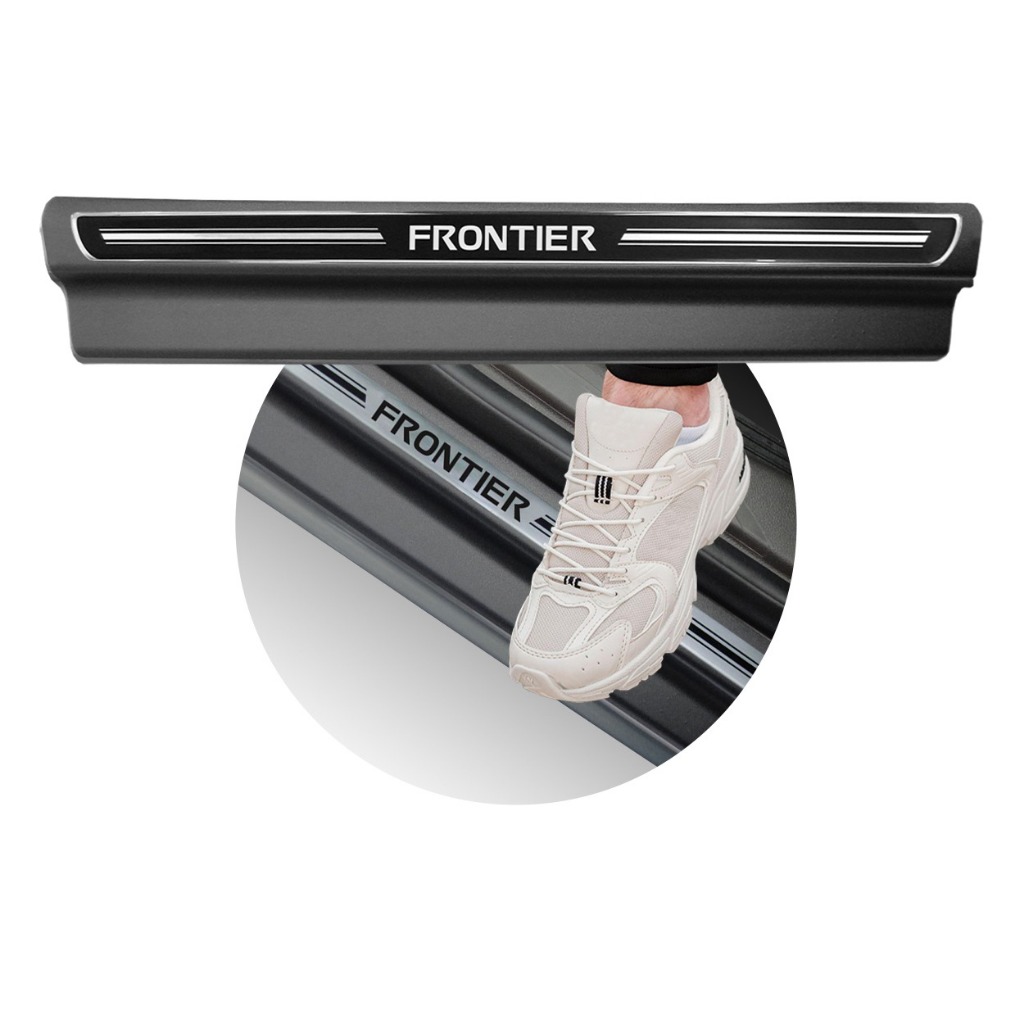 Jogo Soleira Premium Elegance Frontier 2008 a 2016 - 4 Portas ( Vinil + Resinada 8 Peças )