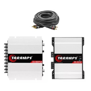 Kit Modulo Taramps Ts400x4 2 Ohms Hd3000.1 2 Ohms + Cabo Rca 5 metros em Oferta na Shopee