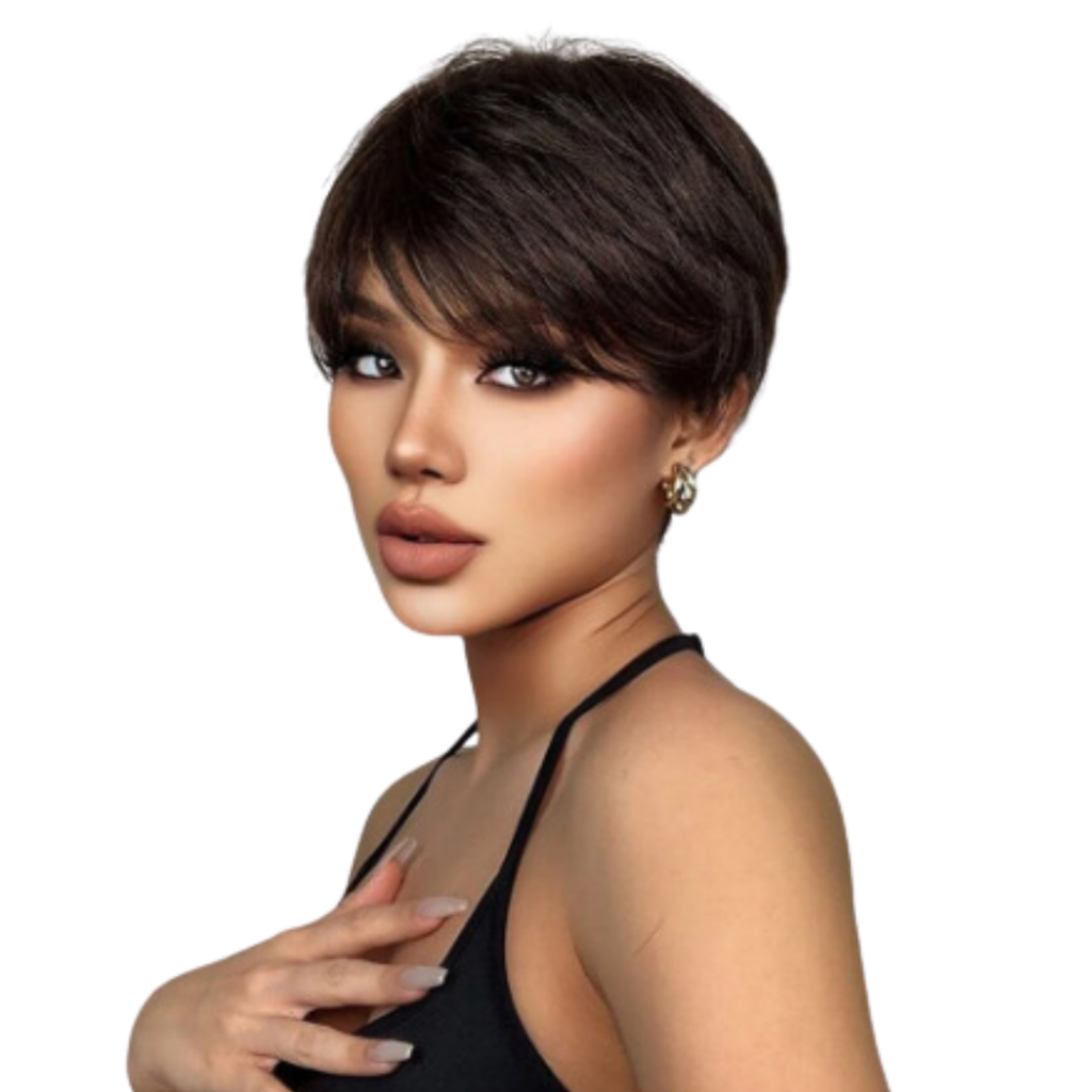 Peruca Senhora Igual Cabelo Humano Idêntica Curta Premium