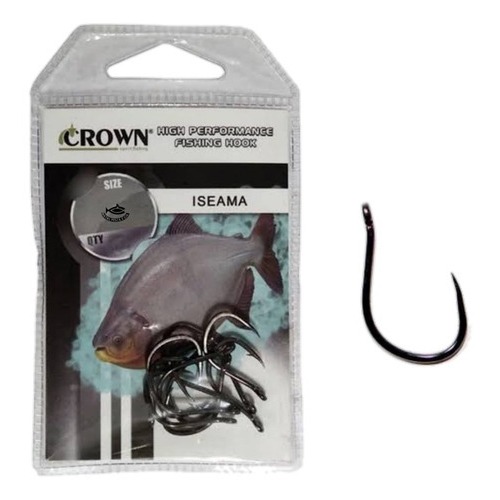 Anzol Pesca Crown Iseama Sure Nº10 Sem Farpa C/ 10 Un Varios Tamanhos