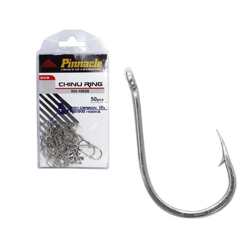 Anzol Pinnacle Chinu Ring Prata Cartela C/50 e C/25 Und Pronta Entrega