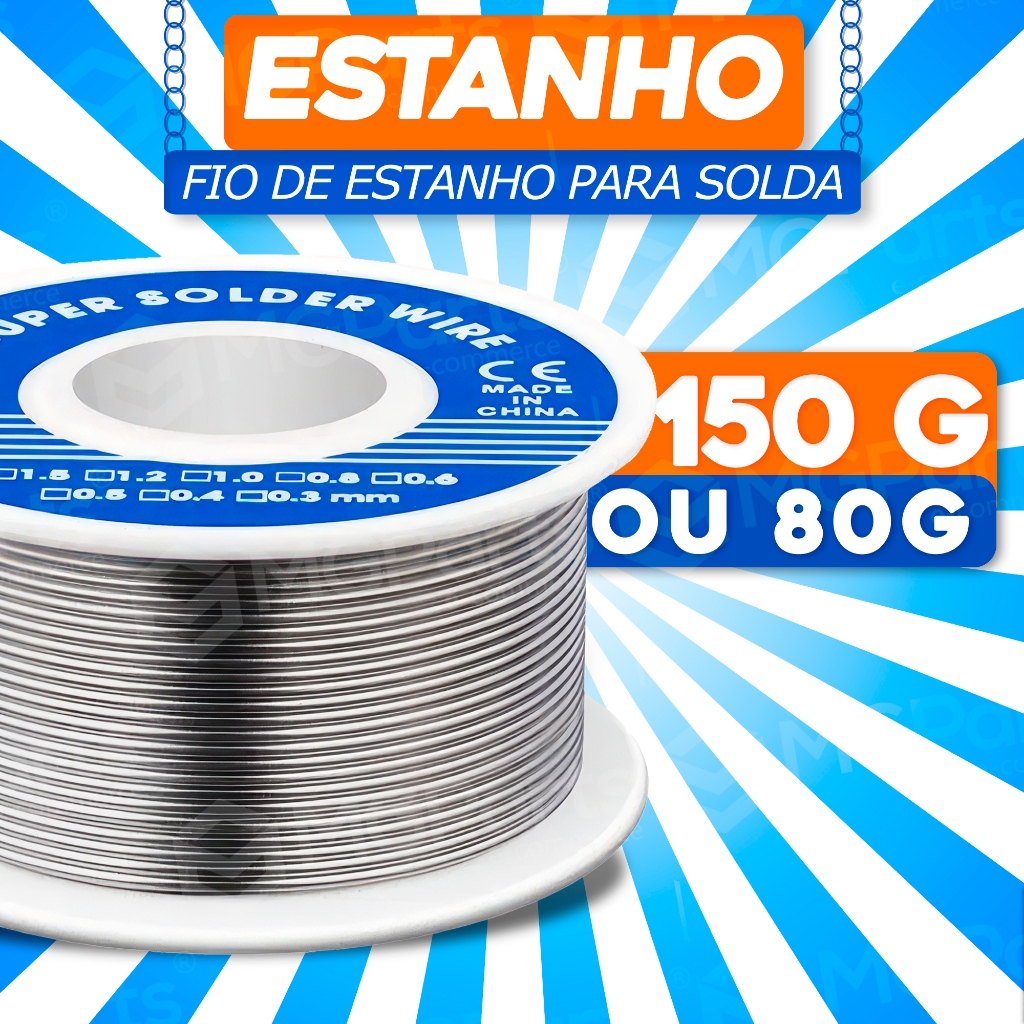 Solda Estanho 150g Profissional para Soldar Fio Arame para Ferro de Soldar Soldagem em Oferta na Shopee