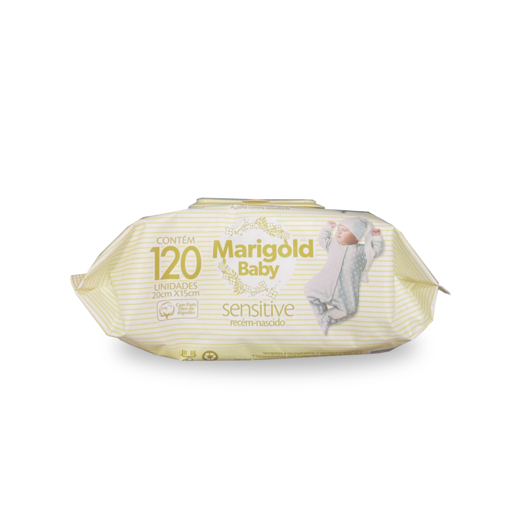 Detalhes do Toalha Umedecida para Higiene do bebê Marigold Baby Recem Nascido Sensitive com 720 Lenços (6 unidades)