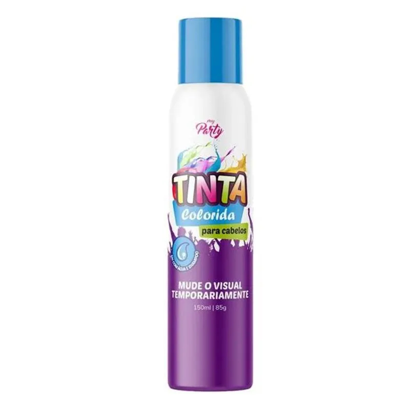 Tinta Colorida Azul Neon para Cabelos Temporária My Party 150ml