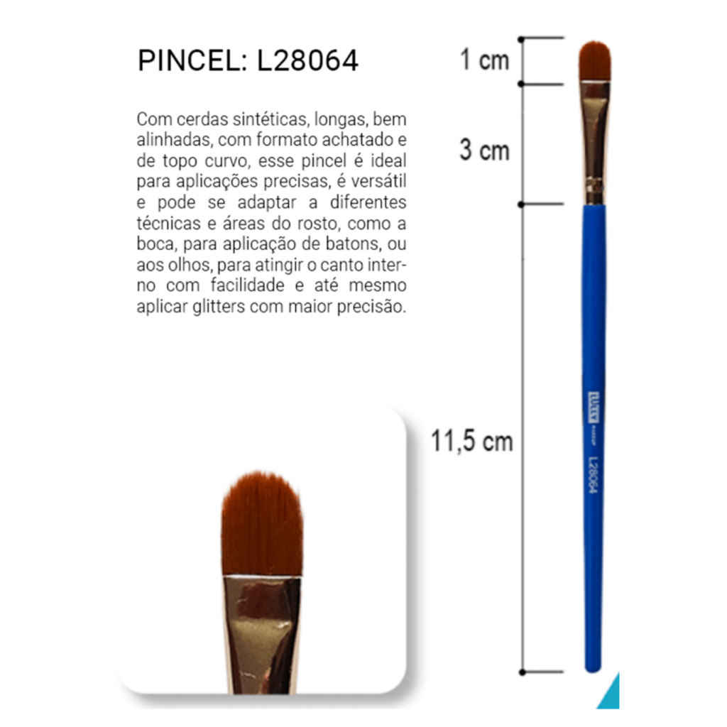 Pincel Lully Makeup L28064 - Pincel Língua de Gato