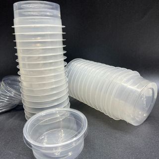 Kit de 100 Potes com Tampa Cristal para Molhos: Perfeito para Feijoada, Lanches, Pimenta e Mais