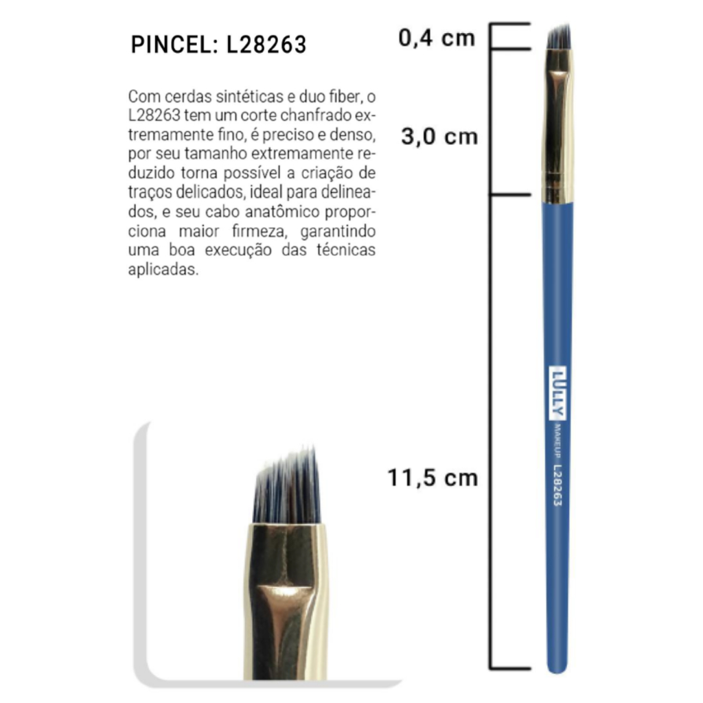 Pincel Lully Makeup L28263 - Pincel para Delinear em Oferta na Shopee