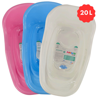 BANHEIRA DE BEBÊ ADOLETA 20 LITROS AZUL ROSA em Oferta na Shopee