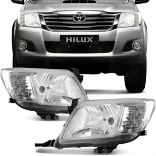Farol dianteiro Toyota Hilux SR SRV Cromado 2012 2013 2014 2015