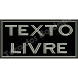 Patch Bordado Tarja Personalizada Texto Livre 10x20cm Cód.TJ30 - Ideal para capa de colete - Você escolhe as Cores