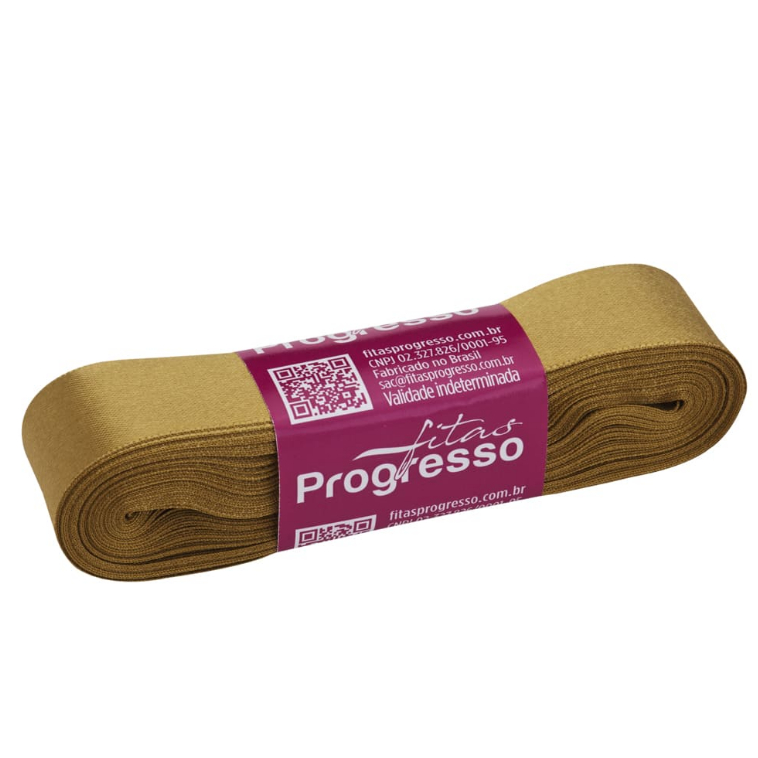 Detalhes do Fita de Cetim Progresso 22mm nº5 - 10m 1353 Dourado - 1un - Rizzo Distribuidora