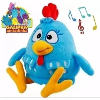 Boneca de pelúcia Galinha pintadinha pelúcia musical mede 35 cm pronta entrega
