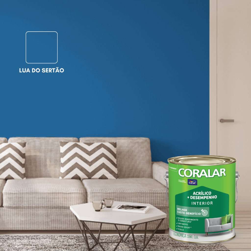 Tinta Coralar Lua do sertão Anti Mofo Acrica Parede 3,6 Litros Escolha Cor Fosco Interior Coral em Oferta na Shopee
