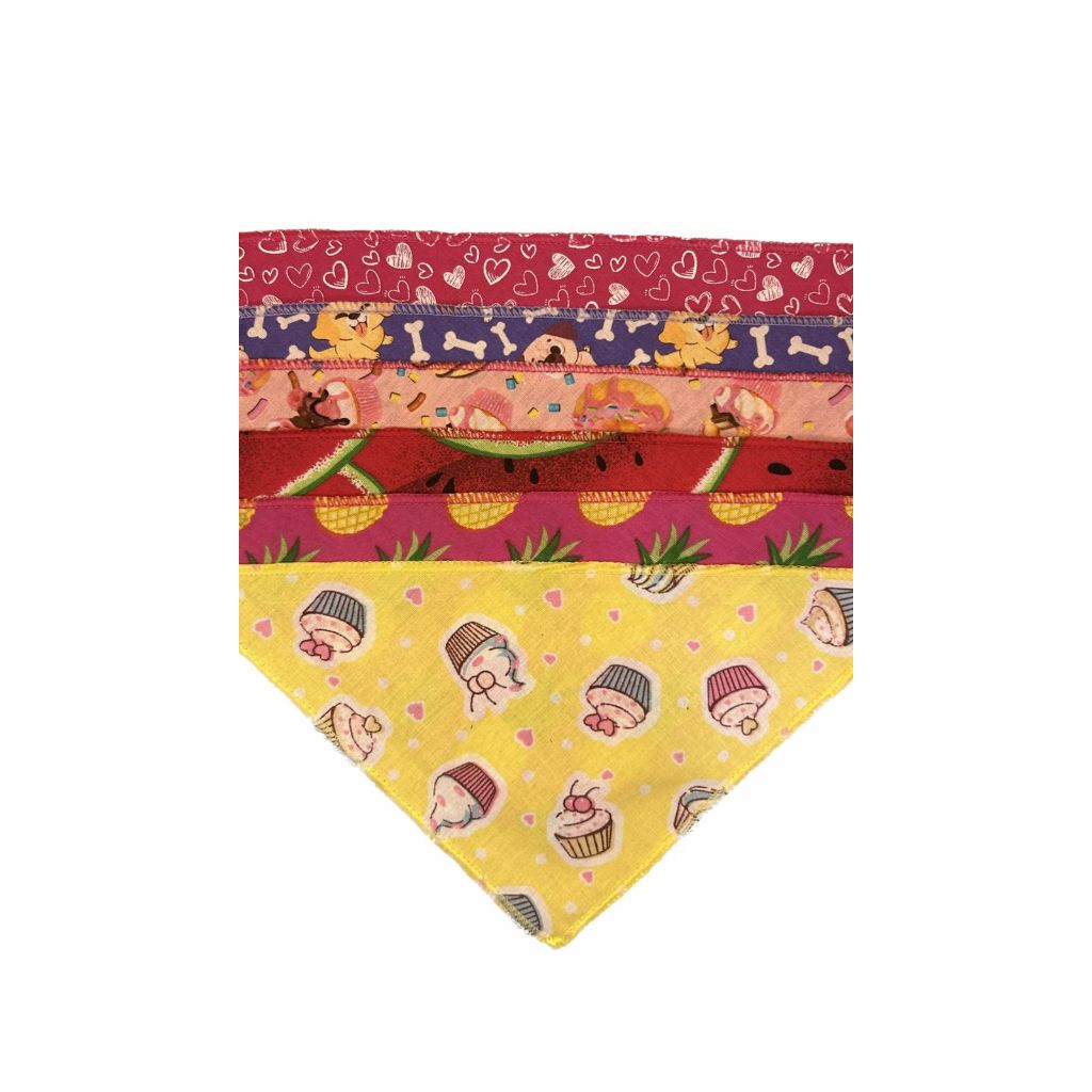 Bandanas Pet Estampadas Kits - Cães e Gatos - Tamanho P/M/G