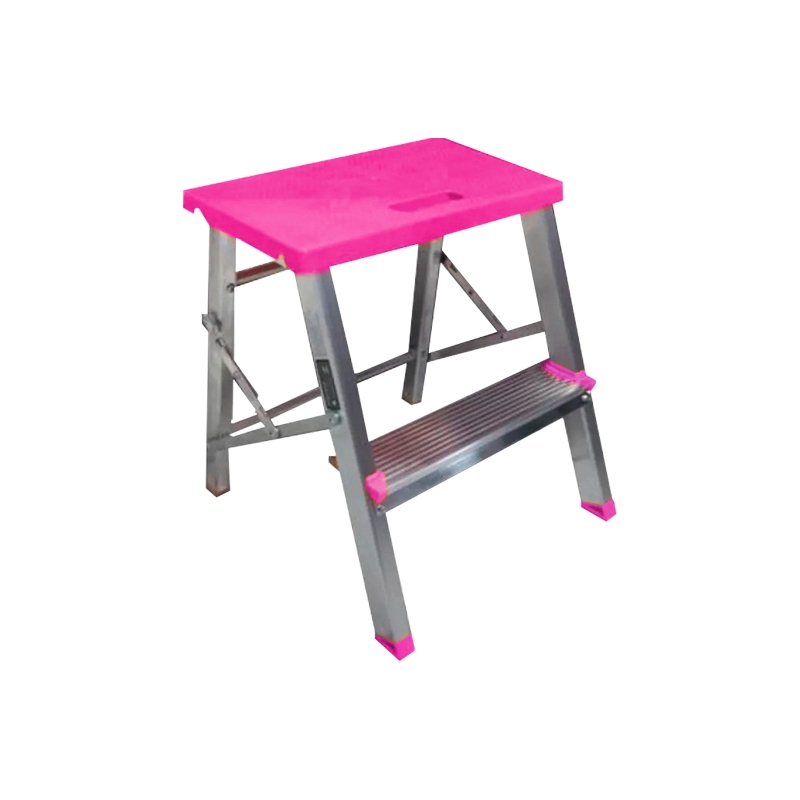 Escada Banqueta 2 Degraus Agata Alumínio Uso Geral Resistente com Polipropileno Antiderrapante