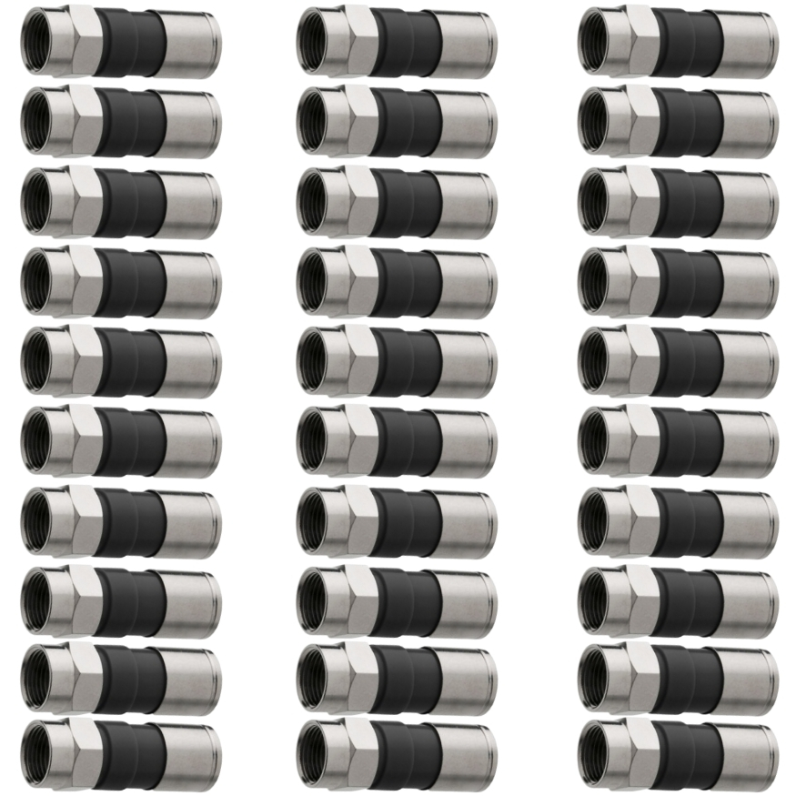Kit C/ 15 Conector Rg6 Coaxial De Compressão Profissional
