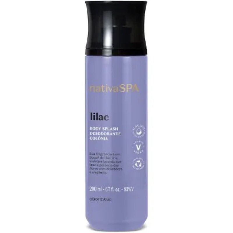 body spray lilac desodorante colônia Oboticario