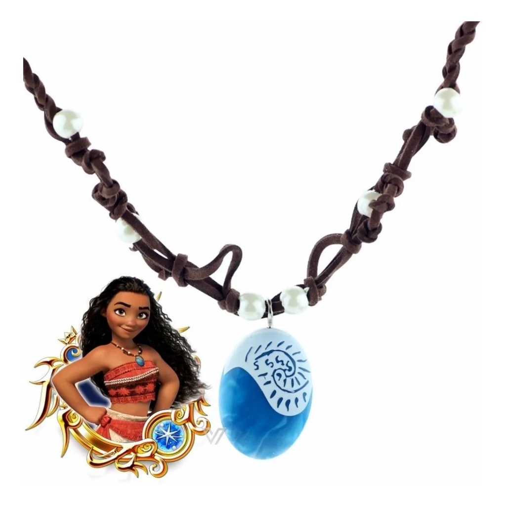 Colar Gargantilha da Princesa Moana Pedra Oceano